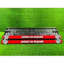 Pi Dekorasyon Ayarli Da Başgan Kırmızı 3D Kabrtmalı Pleksi Araba Plakalığı 1 Takım