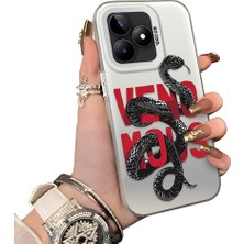 Ucuc Realme C51 Uyumlu Silikon Kenar Sert Arka Anti Düşme Kılıfı Mamba Yılanı