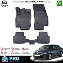 Modifiyecim  Skoda Octavia 3D Pro Havuzlu Paspas 2017-2020 A+ Kalite 3DS-SDZ237