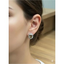 Eski Yeni Antik Gümüş Küpe Zultanit Taşlı