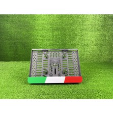 Pi Dekorasyon Italya Renkleri 3D Kabrtmalı Pleksi Motor Plakalığı