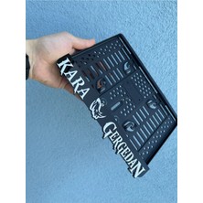 Pi Dekorasyon Kara Gergedan 3D Kabrtmalı Pleksi Motor Plakalığı