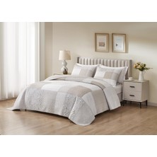 Chezmoi Collection Quinn 2 Parçalı Patchwork , Hafif Çift Taraflı Yatak Örtüsü