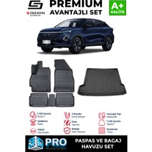 Modifiyecim  Chery Omoda 5 3D Pro Havuzlu Paspas ve Bagaj Havuzu Seti (2'li Set) 2022 Üzeri A+ Kalite 3SET-SDZ001