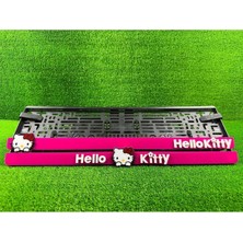 Pi Dekorasyon Hello Kitty Pembe 3D Kabrtmalı Pleksi Araba Plakalığı 1 Takım