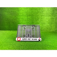 Pi Dekorasyon God Of War Kırmızı 3D Kabrtmalı Pleksi Motor Plakalığı