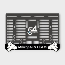 Pi Dekorasyon Mikrop Atv Team 3D Kabartmalı Pleksi Motor Plakalığı