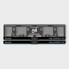 Pi Dekorasyon Audi Quattro 3D Kabartmalı Pleksi Araba Plakalığı