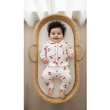 Buufuu Bebek Unisex Baskılı Oya Detaylı Uzun Kollu Mevsimlik Alt Üst Takım