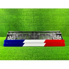 Pi Dekorasyon Fransa Renkleri 3D Kabrtmalı Pleksi Araba Plakalığı 1 Takım