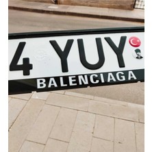 Pi Dekorasyon Plakalık Balencıaga Model Takmatik Pleksi Lazer Kesim ( 2 Adet )