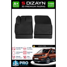Modifiyecim  Peugeot Rifter Panelvan 3D Pro Havuzlu Paspas Ön 2'li 2019 Üzeri A+ Kalite 3DS-SDZ033