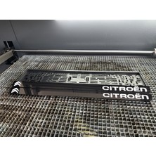 Pi Dekorasyon Cıtroen Uyumlu 3D Kabrtmalı Pleksi Araba Plakalığı 1 Takım