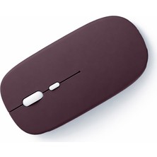 Sneezy Sessiz Kablosuz Mouse Bluetooth USB Dongle Destekli Şarjlı Ofis ve Ev Kullanımı Için Ideal Mürdüm