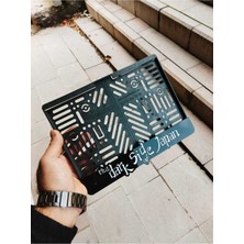 Pi Dekorasyon Motorsiklet Plakalık The Dark Side Of Japan Lazer Kesim Pleksi Plakalık | Kişiye Özel Plakalık