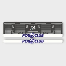 Pi Dekorasyon Volkswagen Polo Clup Kabartmalı Pleksi Araba Plakalığı