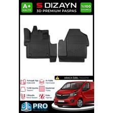 Modifiyecim  Opel Vivaro Panelvan 3D Pro Havuzlu Paspas Ön 2'li 2019 Üzeri A+ Kalite 3DS-SDZ043