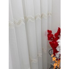 Nivemes Home Nivemeshome Perlina Gold Detay 1/2,5  Pileli Tül Perde Apm