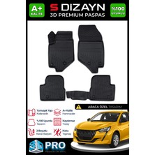 Modifiyecim  Peugeot 208 2 3D Pro Havuzlu Paspas 2019 Üzeri A+ Kalite 3DS-SDZ045
