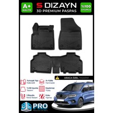 Modifiyecim  Renault Kangoo 3D Pro Havuzlu Paspas 2024 Üzeri A+ Kalite 3DS-SDZ166