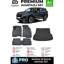 Modifiyecim  Chery Tiggo 7 Pro 3D Pro Havuzlu Paspas ve Bagaj Havuzu Seti (2'li Set) 2022-2025 A+ Kalite 3SET-SDZ003