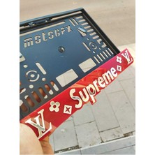 Pi Dekorasyon Motor Plakalık Supreme Lazer Kesim Pleksi ( 1 Adet )