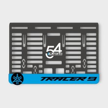 Pi Dekorasyon Yamaha Tracer 9 Uyumlu 3D Kabartmalı Pleksi Motor Plakalığı -1