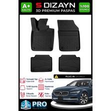 Modifiyecim  Volvo S90 Plug-In 3D Pro Havuzlu Paspas 2024 Üzeri A+ Kalite 3DS-SDZ248