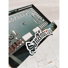 Pi Dekorasyon Motorsiklet Plakalık San Adnreas 3D Kabartma Lazer Kesim Pleksi