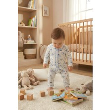 Buufuu Bebek Unisex Baskılı Oya Detaylı Uzun Kollu Mevsimlik Alt Üst Takım