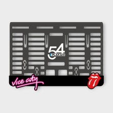 Pi Dekorasyon Gta Vice City 3D Kabartmalı Pleksi Motor Plakalığı -1