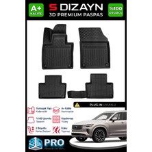 Modifiyecim  Volvo XC90 Plug-In 3D Pro Havuzlu Paspas 2024 Üzeri A+ Kalite 3DS-SDZ250