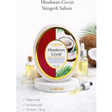 Lawin Hindistan Cevizi Doğal Süngerli Sabun – Banyo Süngeri Lif, Peeling Etkili, Zengin Köpük