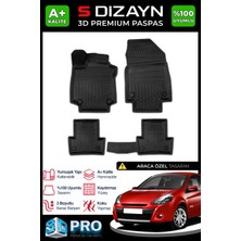 Modifiyecim  Renault Clio 3 3D Pro Havuzlu Paspas 2005-2012 A+ Kalite 3DS-SDZ198