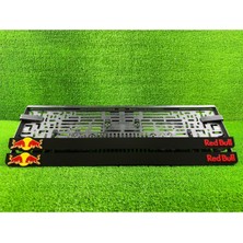 Pi Dekorasyon Red Bull Siyah 3D Kabrtmalı Pleksi Araba Plakalığı 1 Takım - 2