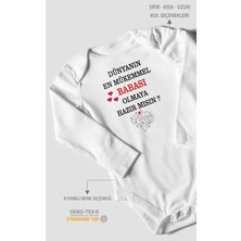 Morivo Kids Dünyanın En Mükemmel Babası Olmaya Hazır Mısın? Baskılı Bebek Zıbını – | %100 Pamuk Uzun Kol
