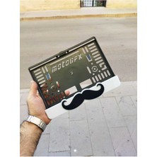 Pi Dekorasyon Motorsiklet Uyumlu Plakalık Bıyık Model Lazer Kesim Pleksi 3D Kabartma