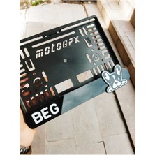 Pi Dekorasyon Motorsiklet Plakalık French Bulldog Lazer Kesim Pleksi | Motor Plakalık Uyumlu