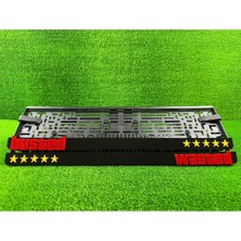 Pi Dekorasyon Wasted - Busted 3D Kabrtmalı Pleksi Araba Plakalığı 1 Takım