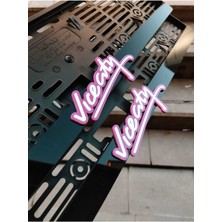 Pi Dekorasyon Plakalık Vıce Cıty Lazer Kesim Pleksi ( 2 Adet )