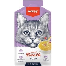 Üreticiniz Wanpy Ördek Etli Tahılsız Kedi Çorbası 1 Adet 50 gr 481348