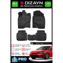 Modifiyecim  Honda Civic 3D Pro Havuzlu Paspas 2021 Üzeri A+ Kalite 3DS-SDZ053