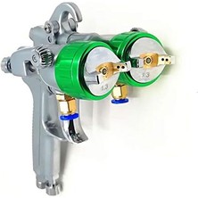 Auarita PT29 Çift Nozullu Sprey Tabancası Duvar Boyası Spreyi Su Spreyi 1.3mm Çift Başlı Boya Tabancası Pnömatik Sprey