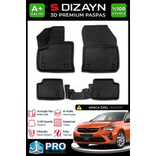 Modifiyecim  Opel Corsa Elektrikli 3D Pro Havuzlu Paspas 2019 Üzeri A+ Kalite 3DS-SDZ269