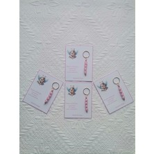 PremiumPort 100 Adet Bebek Mevlidi ve Hastane Pembe Anahtarlık Seti, Hediyelik