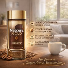 Nescafe Gold 100 G Çözünebilir Kahve – Zengin Aroma, Yumuşak Içim, Cam Kavanoz