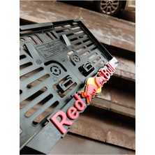 Pi Dekorasyon Kare Plakalık Red Bull Model Takmatik Pleksi 3D Kabartma Kişiye Özel Lazer Kesim [ Araç Için ]