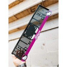 Pi Dekorasyon Plakalık Lazer Kesim Pleksi Uyumlu (2 Adet)Hello Kity(Araç Için) Kişiye Özel Plakalık