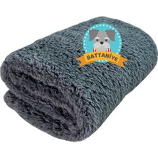 Feyza Design Peluş Evcil Hayvan Uyku Battaniyesi, Yıkanabilir, Rahat ve Sıcak Gri