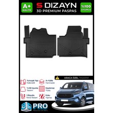 Modifiyecim  Ford Tourneo Custom 3D Pro Havuzlu Paspas 2024 Üzeri A+ Kalite 3DS-SDZ193